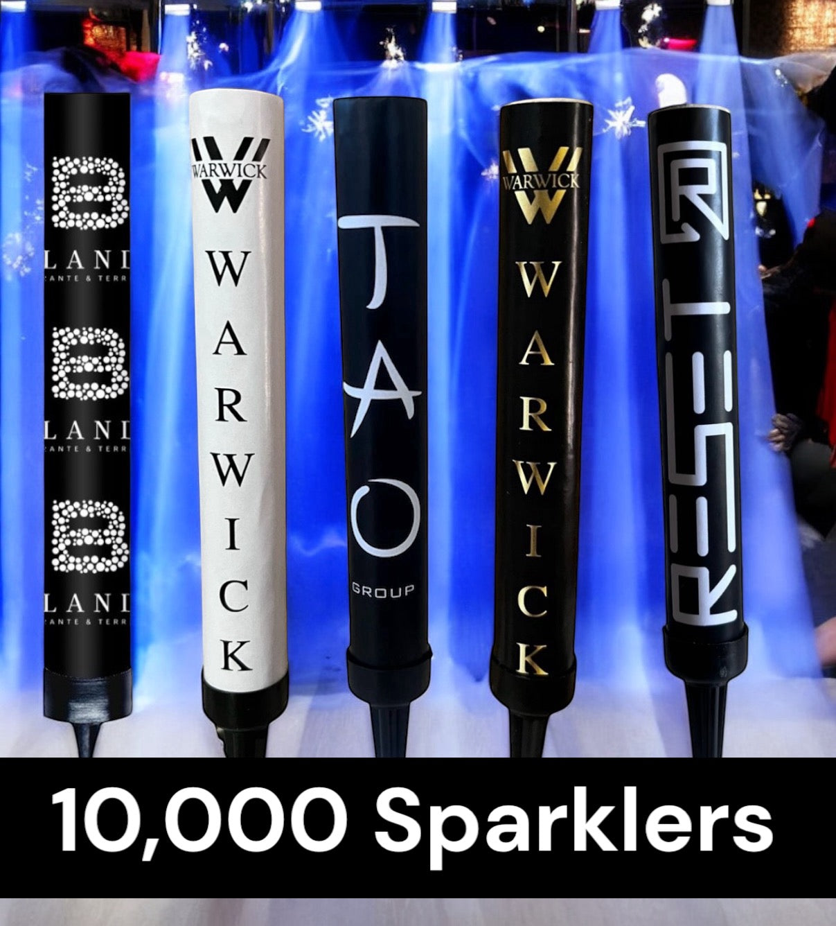 Custom Branded Traditional Sparklers • 10,000 Pack ($.60 Each) FREE Delivery!