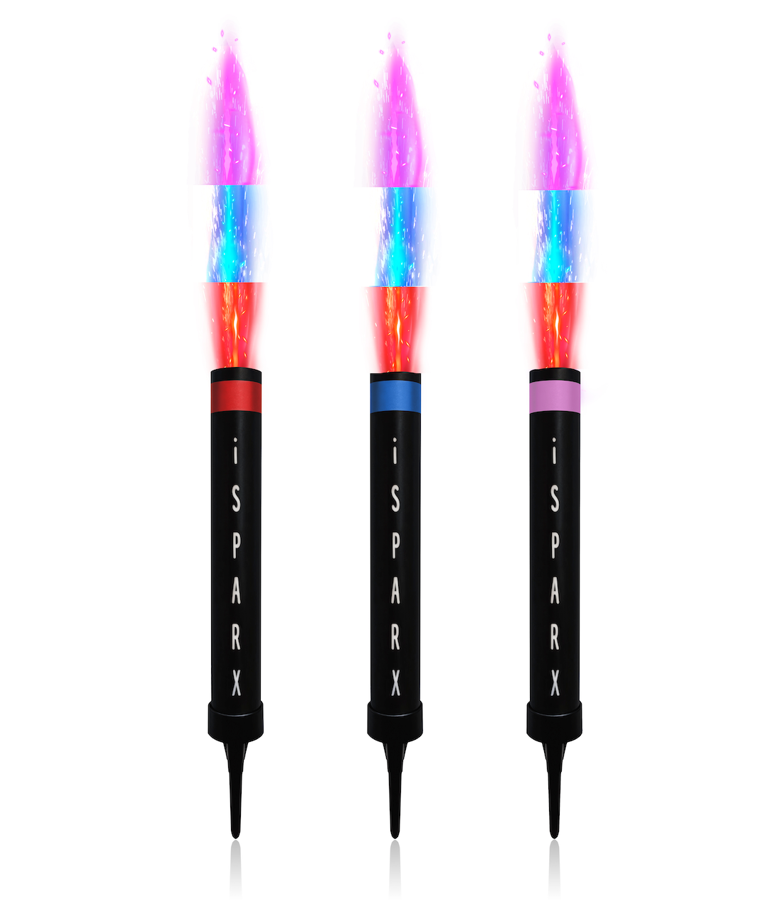 iSPARX Color Changing (Pink • Blue • Red) Sparklers - 15 Pack