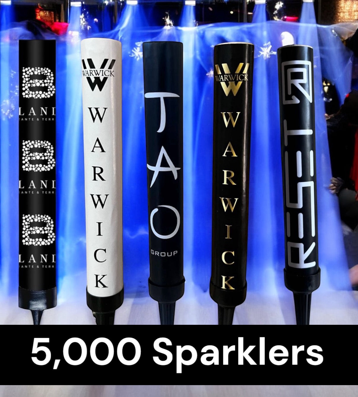 Custom Branded Traditional Sparklers • 5,000 Pack ($.65 Each) FREE Delivery!