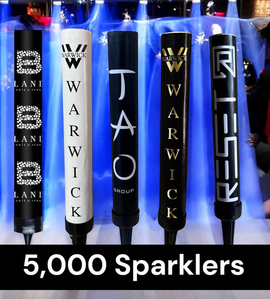 Custom Branded Traditional Sparklers • 5,000 Pack ($.65 Each) FREE Delivery!