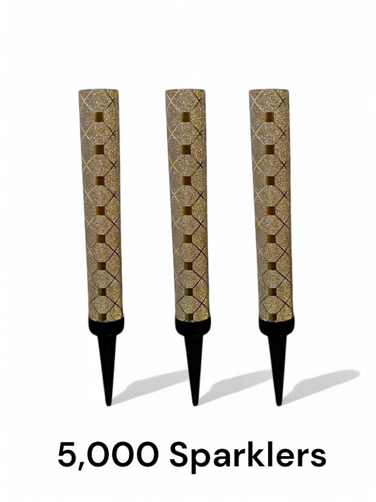Diamond Gold Wrapped Traditional Sparklers • 5,000 Pack ($.65 Each) FREE Delivery!